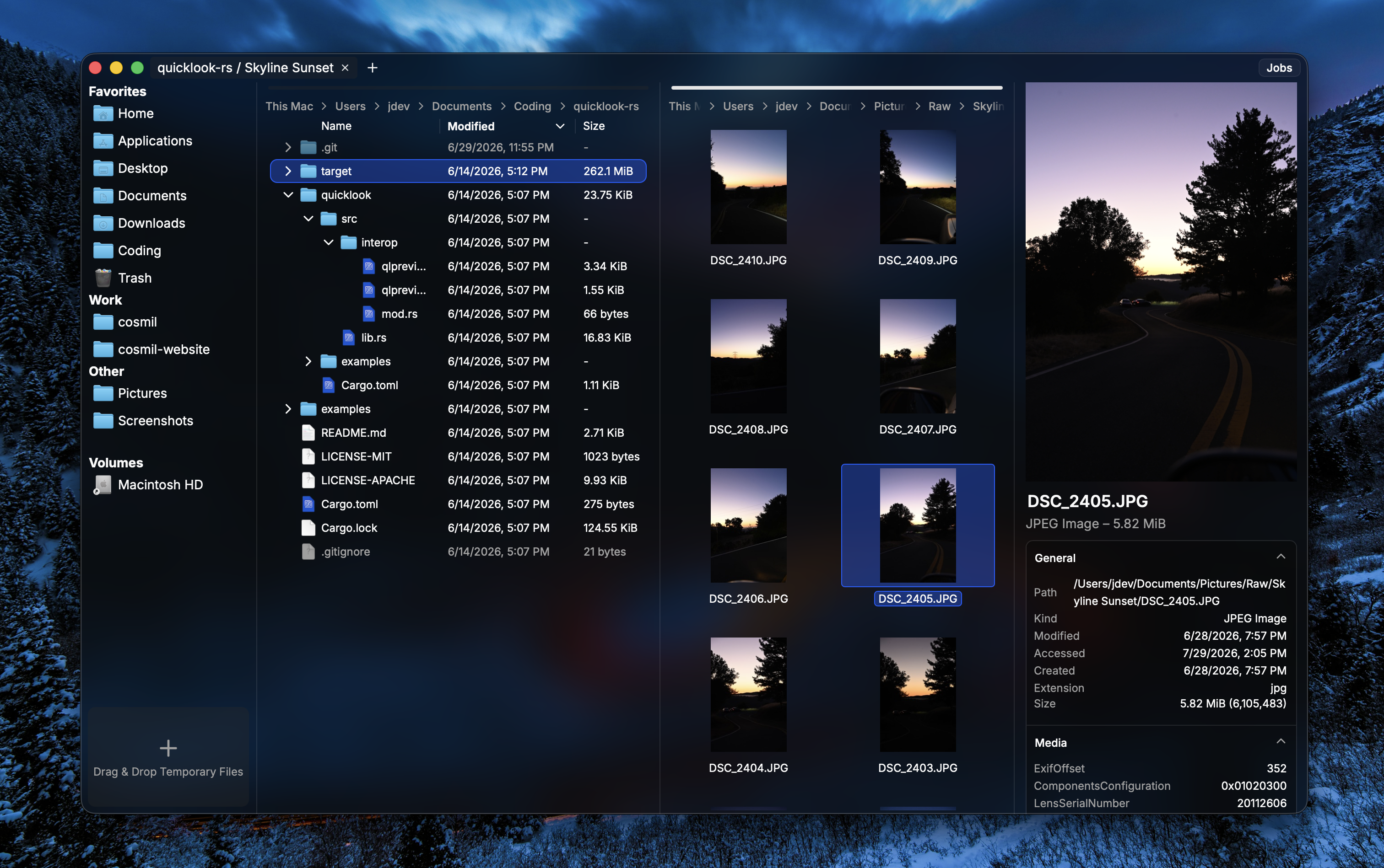 Multi-pane layout